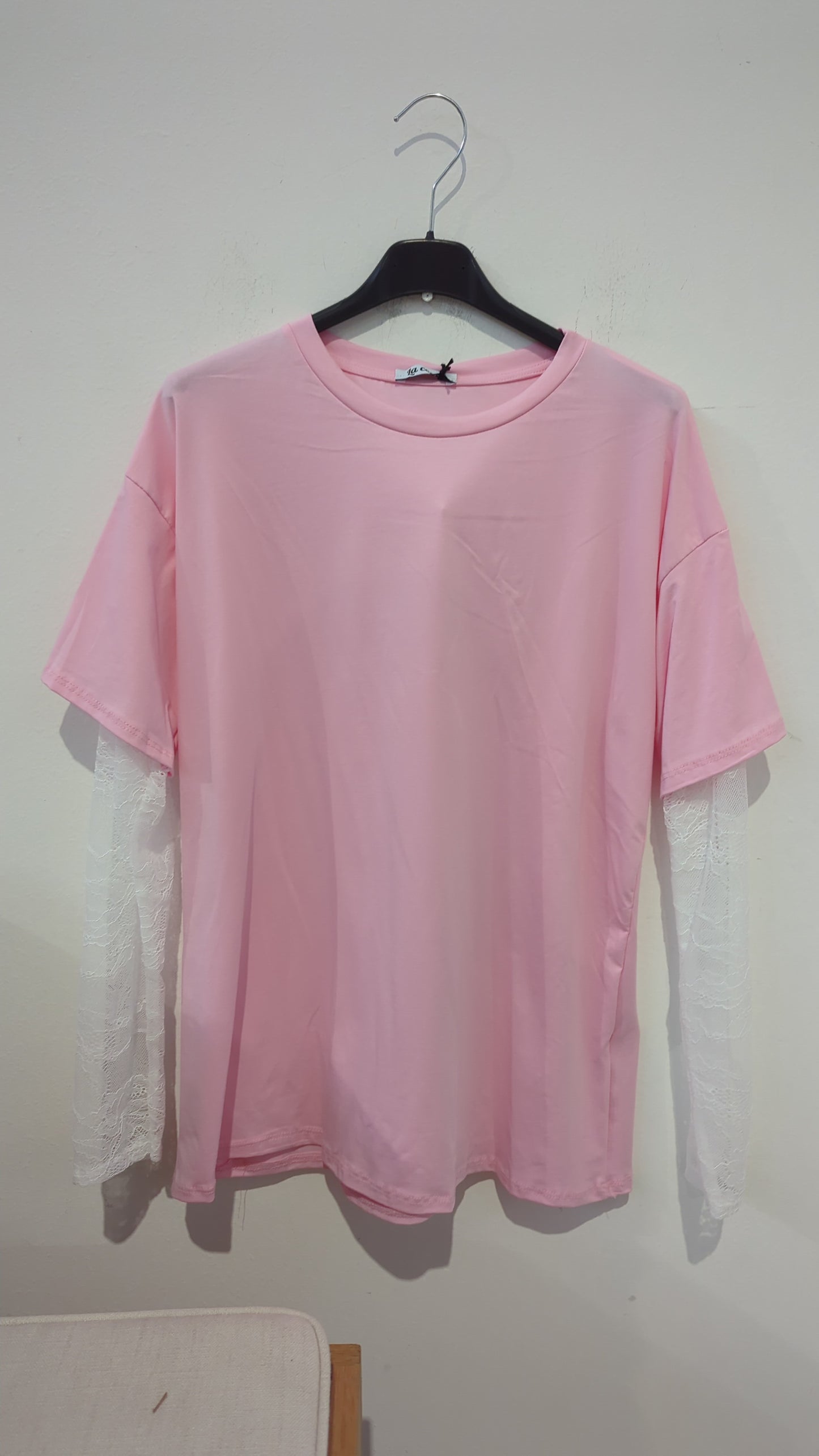 maglia pizzo rosa