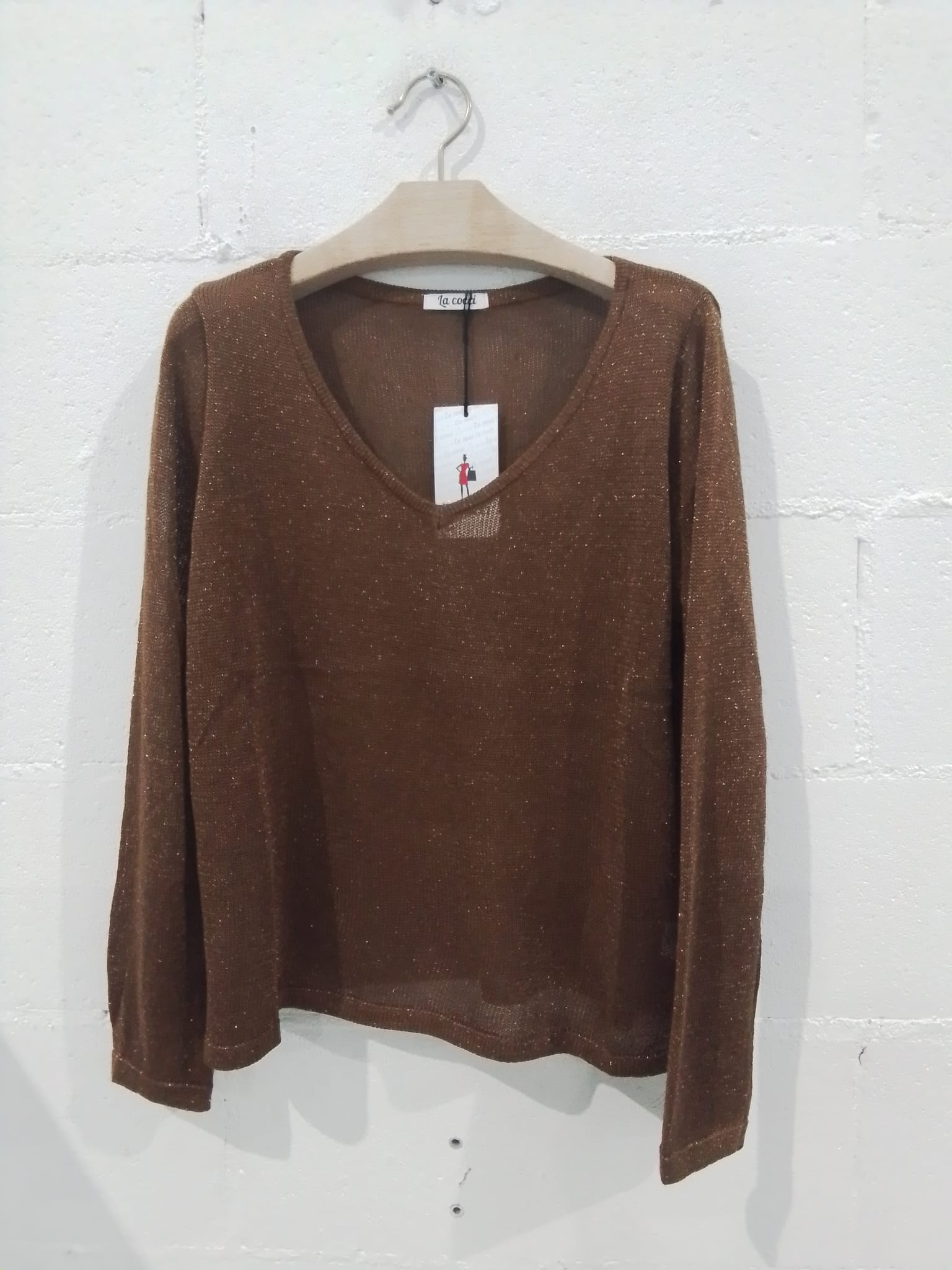 maglione sottile con filo lurex , 