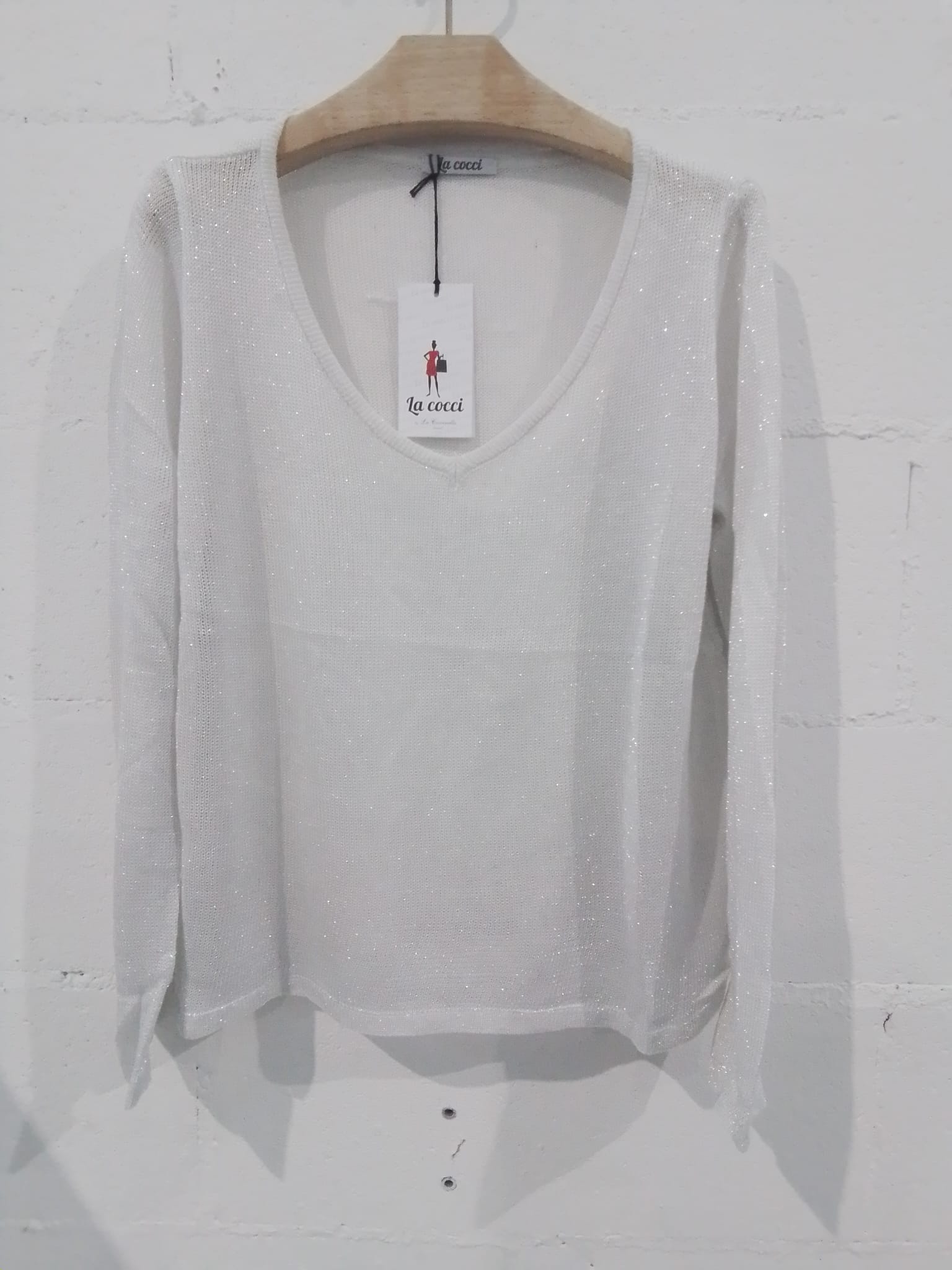 maglione sottile con filo lurex 